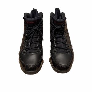 Jordan Black High-Top Sneakers with Subtle Red Accent